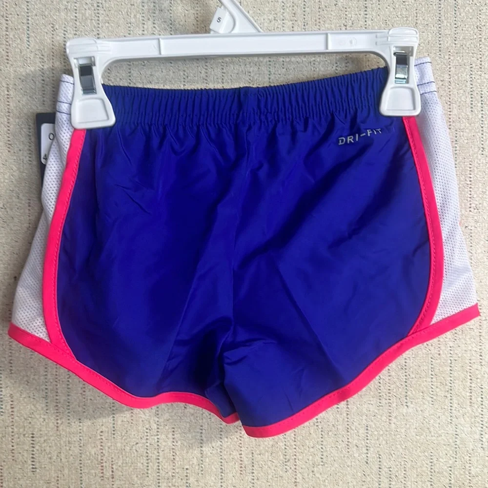 Nike Little Girls’ Tempo Shorts: BLUE/PINK: NWT: SZ 6X - Picture 4 of 4